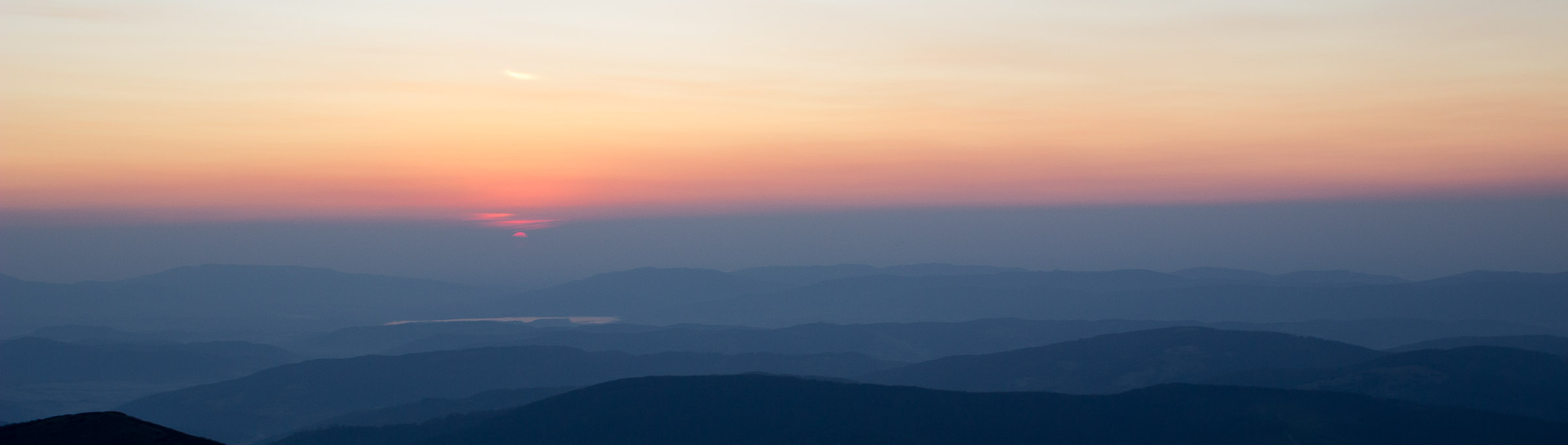 Zachód słońca na szczycie Babiej Góry